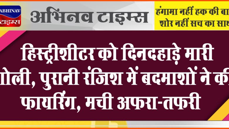 हिस्ट्रीशीटर को दिनदहाड़े मारी गोली:पुरानी रंजिश में बदमाशों ने की फायरिंग, मची अफरा-तफरी