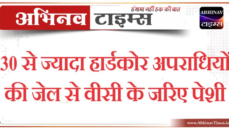 बीकानेर: 30 से ज्यादा हार्डकोर अपराधियों की जेल से वीसी के जरिए पेशी