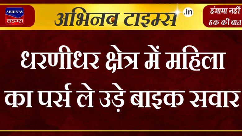 धरणीधर क्षेत्र में महिला का पर्स ले उड़े बाइक सवार