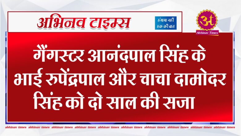 गैंगस्टर आनंदपाल सिंह के भाई रुपेंद्रपाल और चाचा दामोदर सिंह को दो साल की सजा