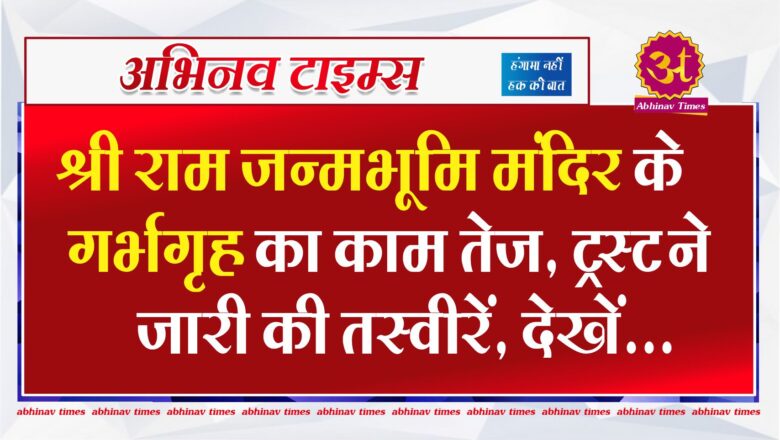 Ram Mandir Ayodhya: श्री राम जन्मभूमि मंदिर के गर्भगृह का काम तेज, ट्रस्ट ने जारी की तस्वीरें, देखें