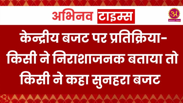 केन्द्रीय बजट पर प्रतिक्रिया: किसी ने निराशाजनक बताया तो किसी ने कहा सुनहरा बजट